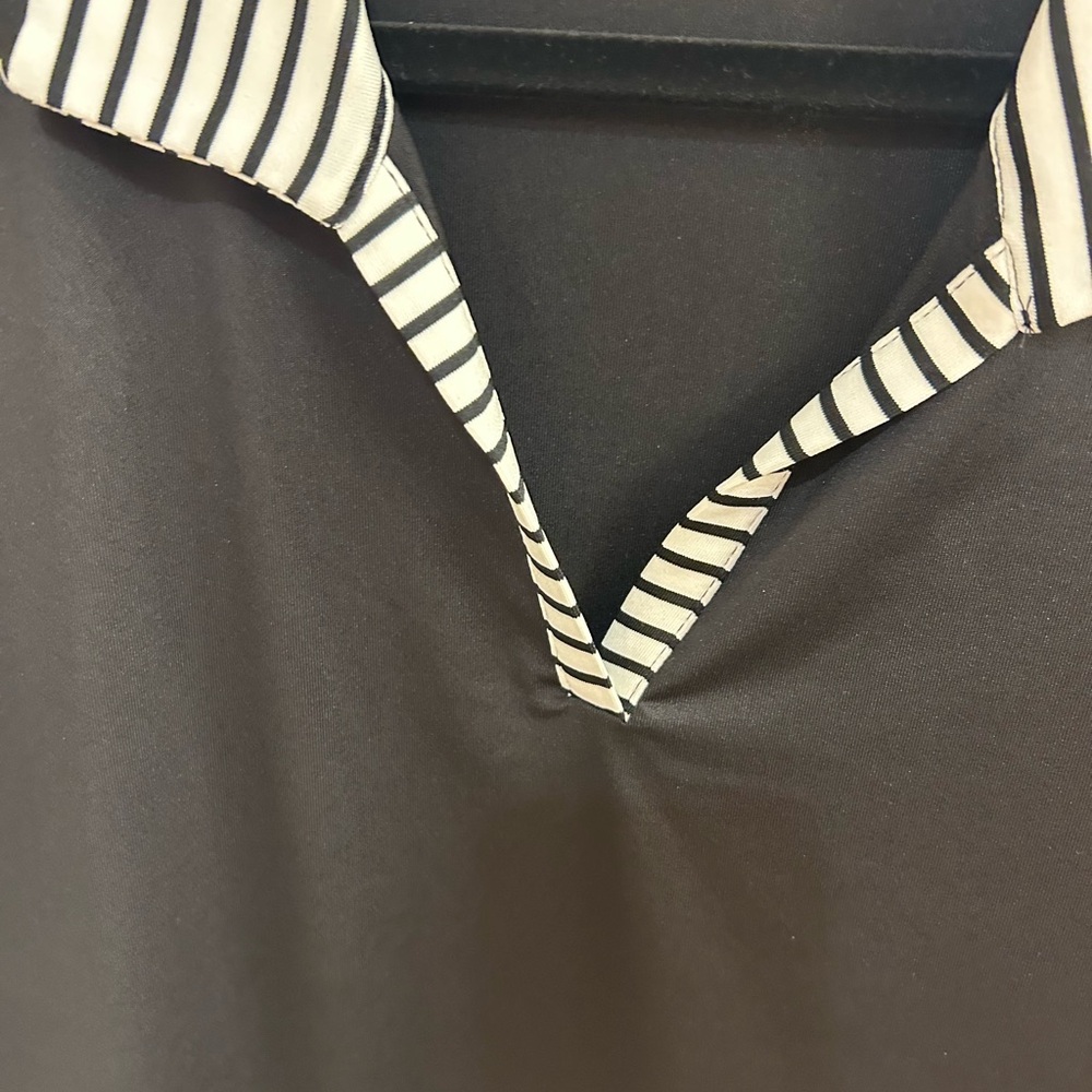 Chico's Black Size XL size 3 Striped Collar top
New without tags - Picture 4 of 7